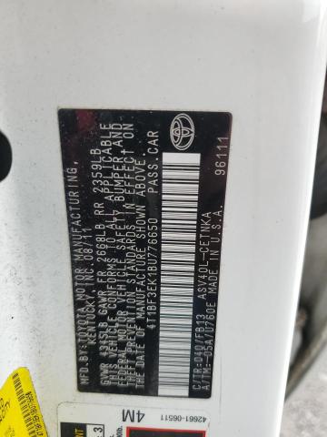 4T1BF3EK1BU776650 - 2011 TOYOTA CAMRY BASE თეთრი ფოტო 12