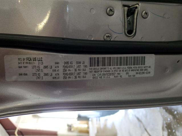 1C4PJMBX7KD397957 - 2019 JEEP CHEROKEE TRAILHAWK Gümüş fotoğraf 13