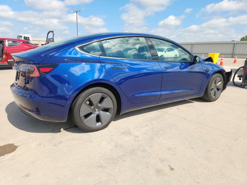 5YJ3E1EA6NF111361 - 2022 TESLA MODEL 3 BLUE photo 5