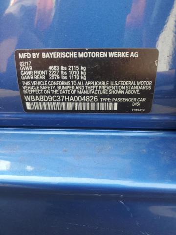 WBA8D9C37HA004826 - 2017 BMW 330 XI BLUE photo 12