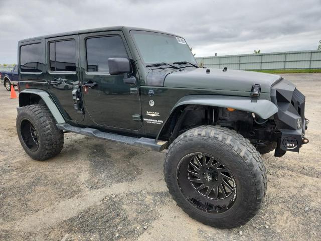 1J4HA5H18BL615952 - 2011 JEP WRANGLER UNLIMITED SAHARA Verde foto 4