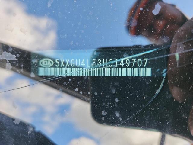 5XXGU4L33HG149707 - 2017 KIA OPTIMA EX MAROON photo 12