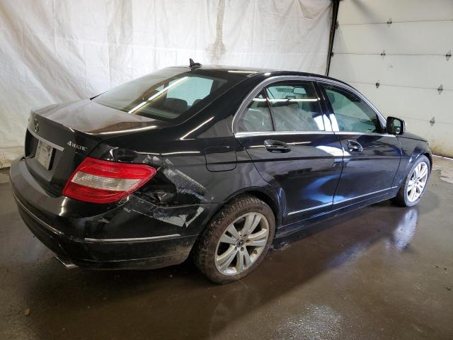 WDDGF81X09F207334 - 2009 MERCEDES-BENZ C 300 4MATIC BLACK photo 3