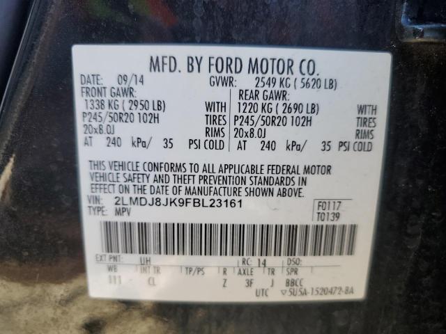 2LMDJ8JK9FBL23161 - 2015 LINCOLN MKX BLACK photo 13