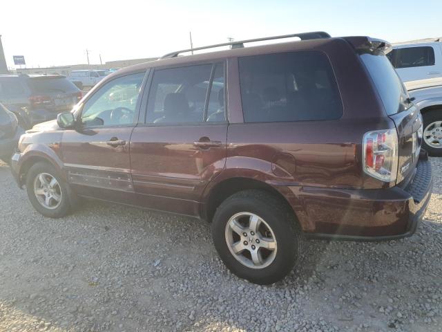 2HKYF18567H535368 - 2007 HONDA PILOT EXL 勃艮第红 照片 2