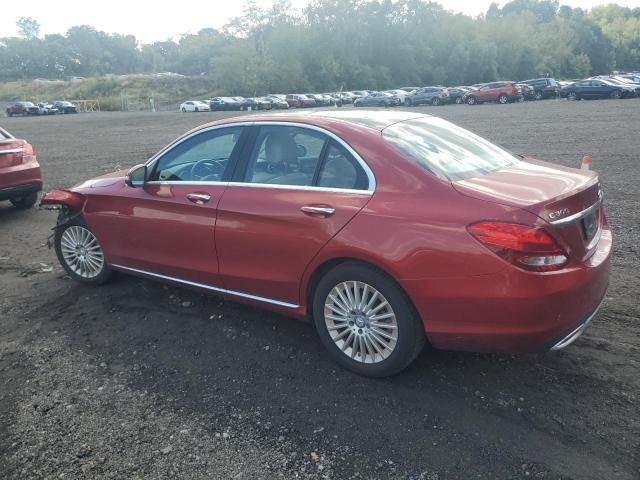 55SWF4KB1HU194984 - 2017 MERCEDES-BENZ C 300 4MATIC RED photo 2
