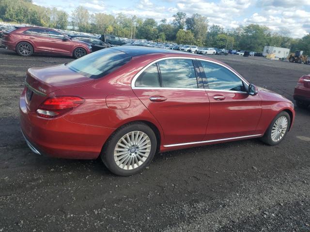 55SWF4KB1HU194984 - 2017 MERCEDES-BENZ C 300 4MATIC RED photo 3