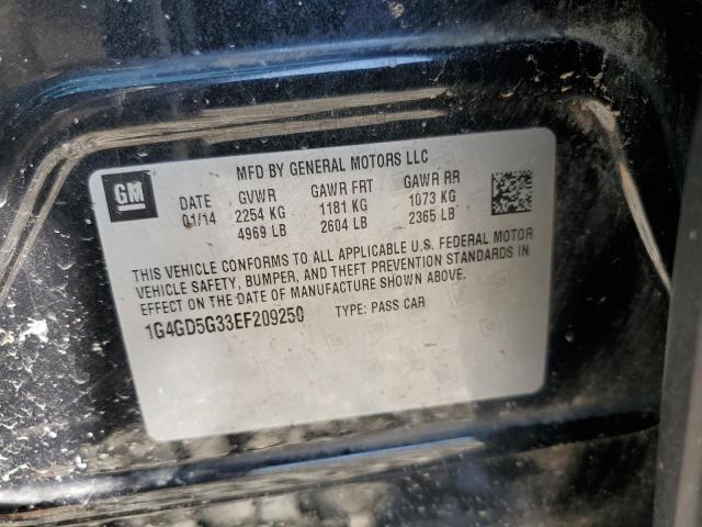 1G4GD5G33EF209250 - 2014 BUICK LACROSSE PREMIUM Graphit Foto 12