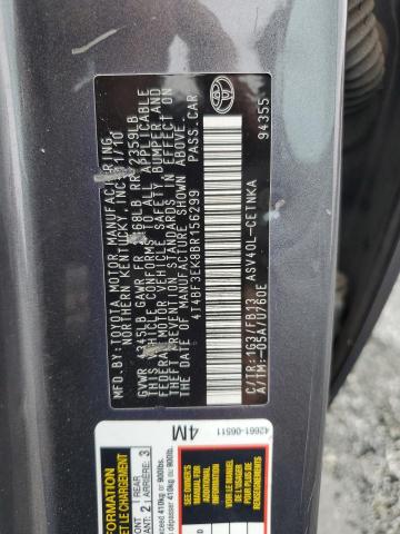 4T4BF3EK8BR156299 - 2011 TOYOTA CAMRY BASE Մոխրագույն լուսանկար 12
