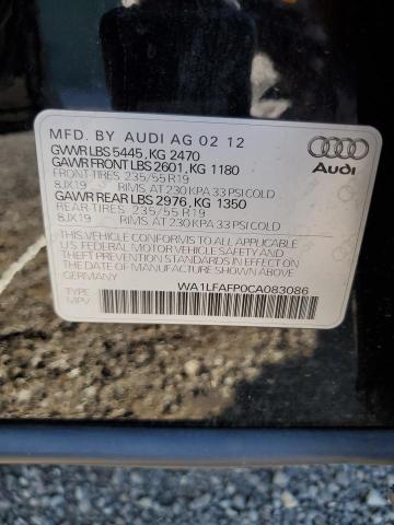 WA1LFAFP0CA083086 - 2012 AUDI Q5 PREMIUM PLUS 黑色 照片 14