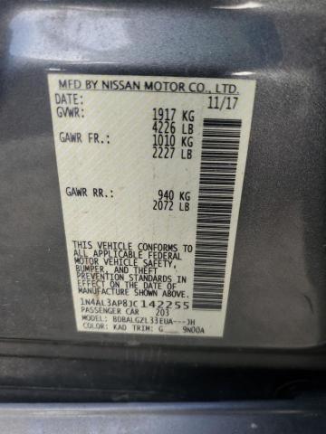 1N4AL3AP8JC142255 - 2018 NISSAN ALTIMA 2.5 灰色 照片 12