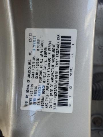 1HGCR2F50EA116819 - 2014 HONDA ACCORD SPORT TAN photo 12