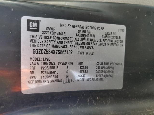 5GZCZ534X7S865182 - 2007 SATURN VUE GRAY photo 13