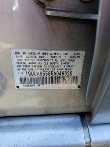 19UUA65585A049620 - 2005 ACURA TL 银色 照片 12