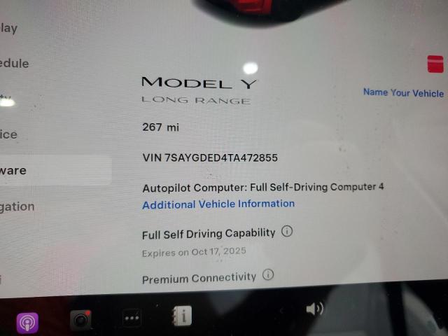 7SAYGDED4TA472855 - 2026 TESLA MODEL Y 红色 照片 9