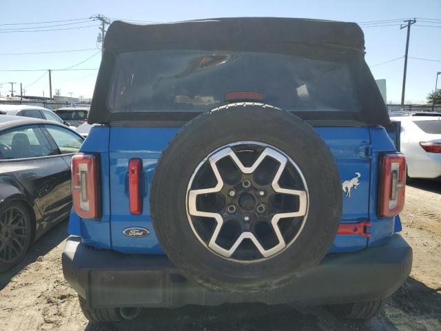 1FMEE5BP0NLA76575 - 2022 FORD BRONCO BASE ლურჯი ფოტო 6