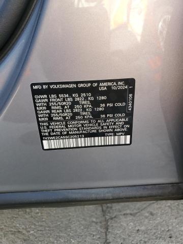 1V2WE2CA5SC205213 - 2025 VOLKSWAGEN ATLAS CROS SE Серебристый фото 13