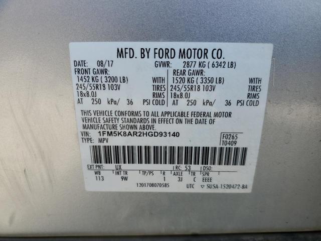 1FM5K8AR2HGD93140 - 2017 FORD EXPLORER POLICE INTERCEPTOR Mavi foto 13