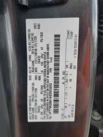 1FT7W2B61KEE63202 - 2019 FORD F250 SUPER DUTY Boz foto 12