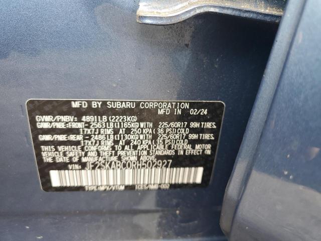 JF2SKABC0RH502927 - 2024 SUBARU FORESTER BLUE photo 13