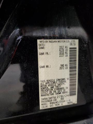 1N4AL3AP7GC278224 - 2016 NISSAN ALTIMA 2.5 黑色 照片 12