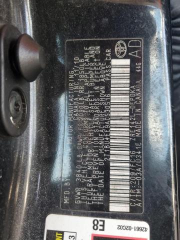 2T1BU4EE9AC530516 - 2010 TOYOTA COROLLA BASE 黑色 照片 12