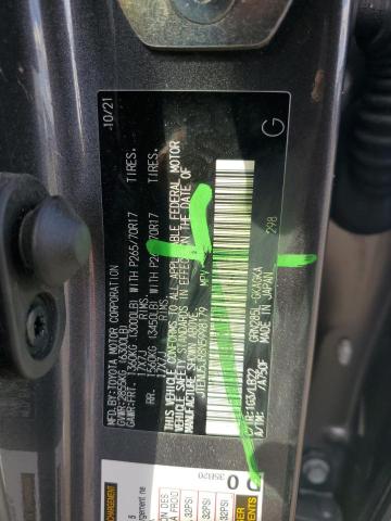 JTENU5JR8N5998179 - 2022 TOYOTA 4RUNNER SR5/SR5 PREMIUM GRAY photo 13