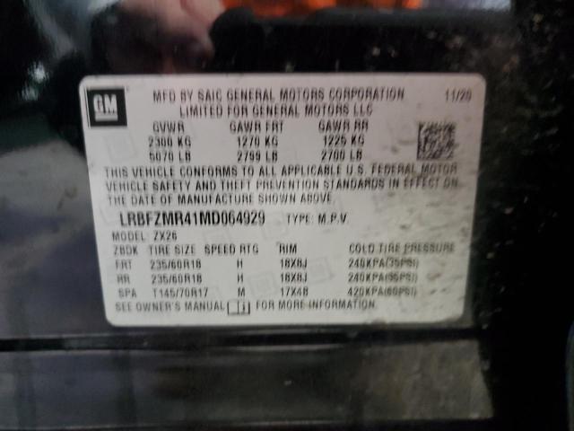 LRBFZMR41MD064929 - 2021 BUICK ENVISION PREFERRED BLACK photo 13