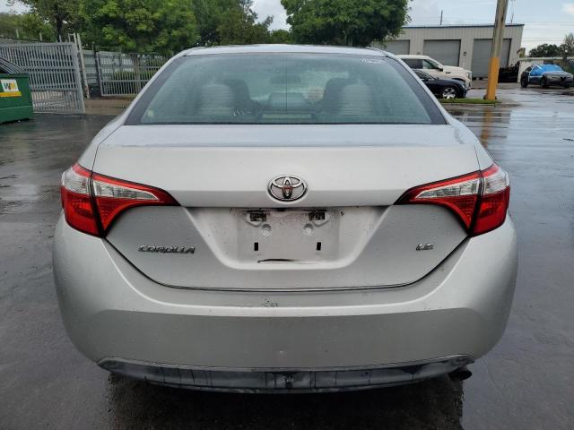 5YFBURHE9GP507674 - 2016 TOYOTA COROLLA L SILVER photo 6