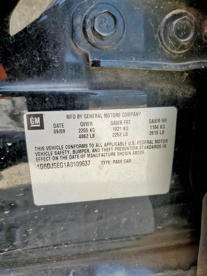 1G6DJ5EG1A0109637 - 2010 CADILLAC CTS PERFORMANCE COLLECTION Negro foto 12