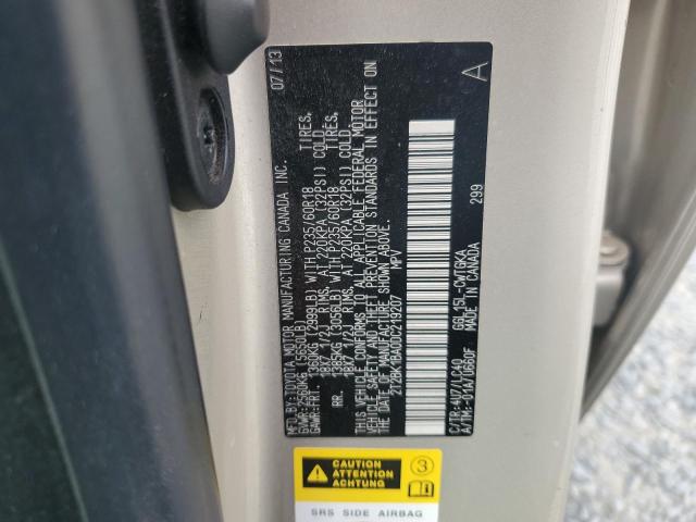 2T2BK1BA0DC219207 - 2013 LEXUS RX 350 BASE Թուխ լուսանկար 14