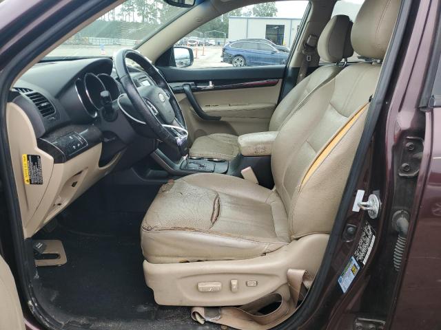 5XYKU3A66DG396324 - 2013 KIA SORENTO EX MAROON photo 7