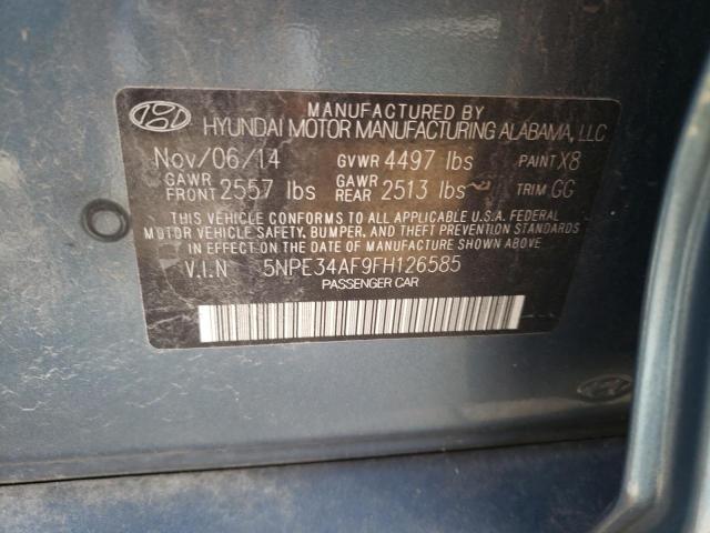 5NPE34AF9FH126585 - 2015 HYUNDAI SONATA SPORT BLUE photo 23