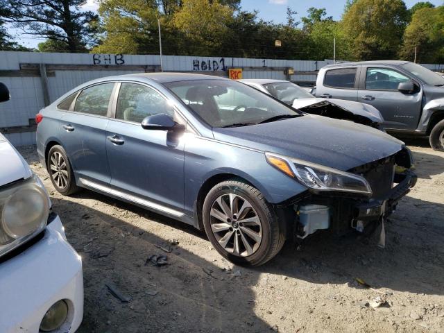 5NPE34AF9FH126585 - 2015 HYUNDAI SONATA SPORT BLUE photo 8