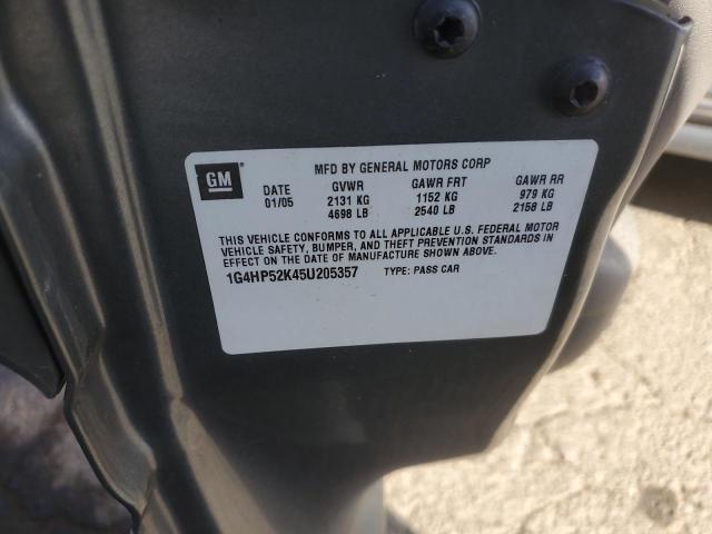 1G4HP52K45U205357 - 2005 BUICK LESABRE CUSTOM GRAY photo 12