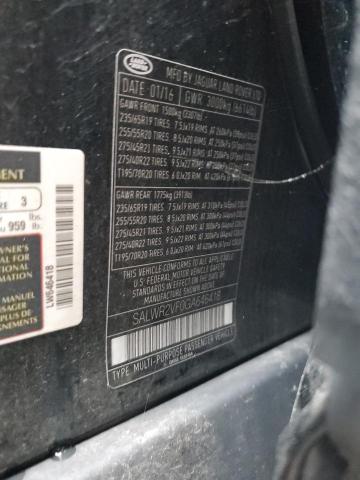 SALWR2VF0GA646418 - 2016 LAND RANGE ROVER SPORT HSE BLACK photo 13