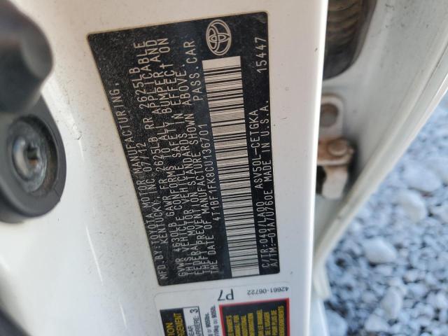 4T1BF1FK8CU136701 - 2012 TOYOTA CAMRY BASE 白色 照片 12