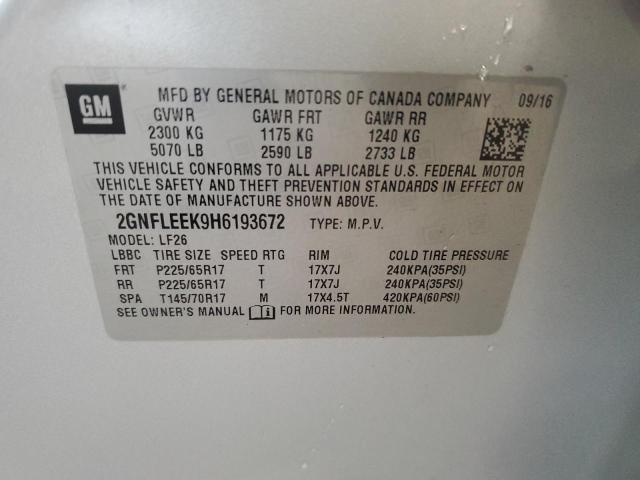 2GNFLEEK9H6193672 - 2017 CHEVROLET EQUINOX LS 银色 照片 13