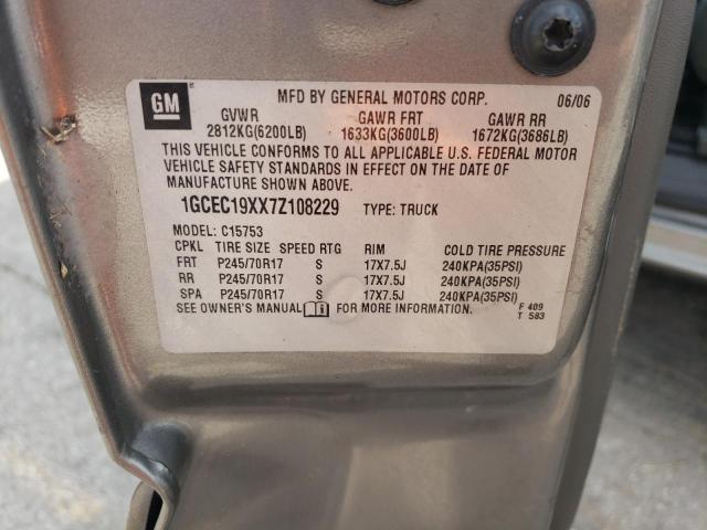 1GCEC19XX7Z108229 - 2007 CHEVROLET SILVERADO C1500 CLASSIC SILVER photo 13