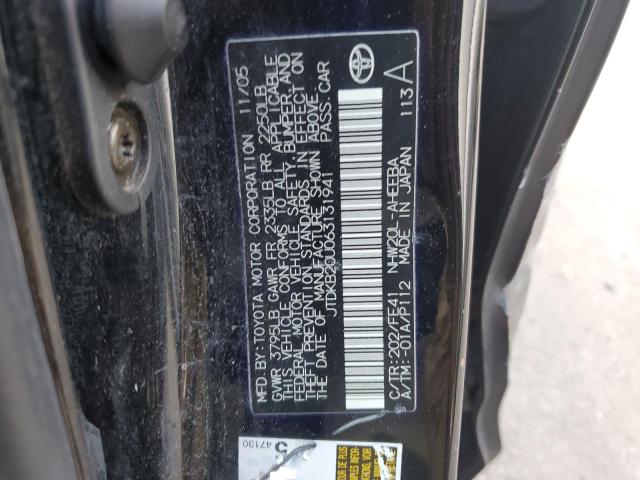 JTDKB20U063131941 - 2006 TOYOTA PRIUS Schwarz Foto 12