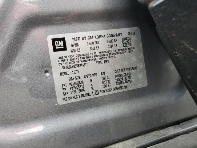 KL4CJASB5KB944277 - 2019 BUICK ENCORE PREFERRED Сұр фото 13