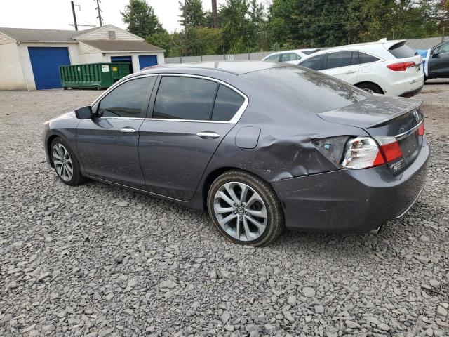 1HGCR2F55EA101863 - 2014 HONDA ACCORD SPORT GRAY photo 2