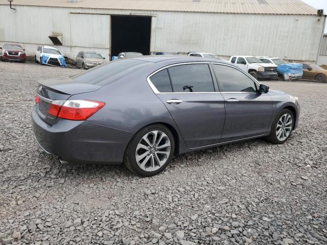 1HGCR2F55EA101863 - 2014 HONDA ACCORD SPORT GRAY photo 3