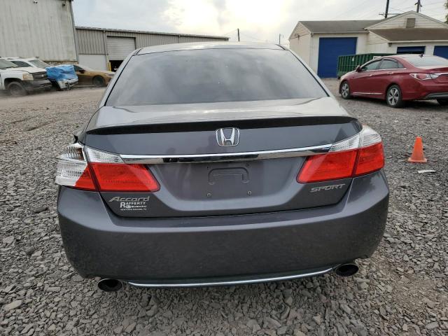 1HGCR2F55EA101863 - 2014 HONDA ACCORD SPORT GRAY photo 6