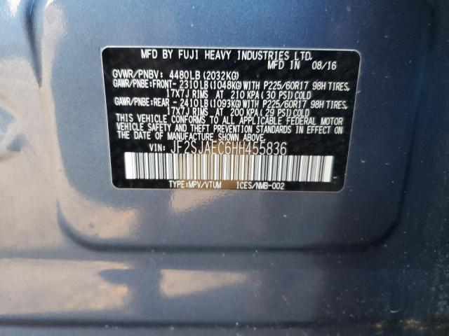 JF2SJAEC6HH455836 - 2017 SUBARU FORESTER 2.5I PREMIUM Mavi foto 12