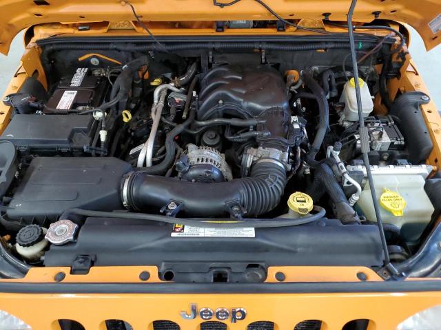 1C4AJWAG7CL166907 - 2012 JEEP WRANGLER SPORT 金色 照片 11