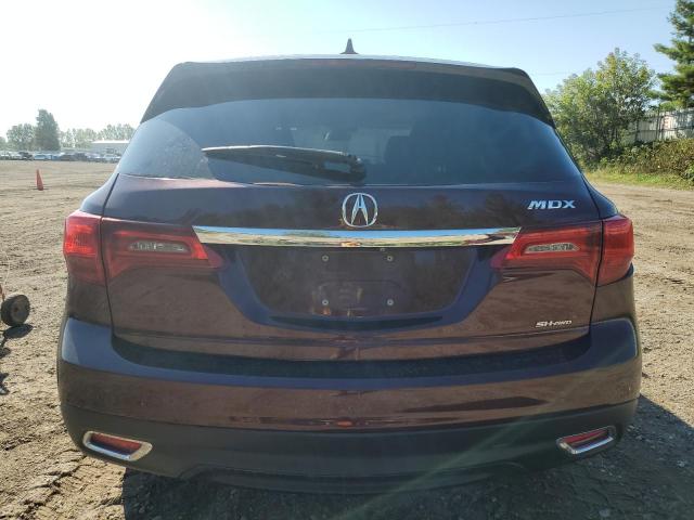 5FRYD4H42GB012974 - 2016 ACURA MDX TECHNOLOGY BURGUNDY photo 6