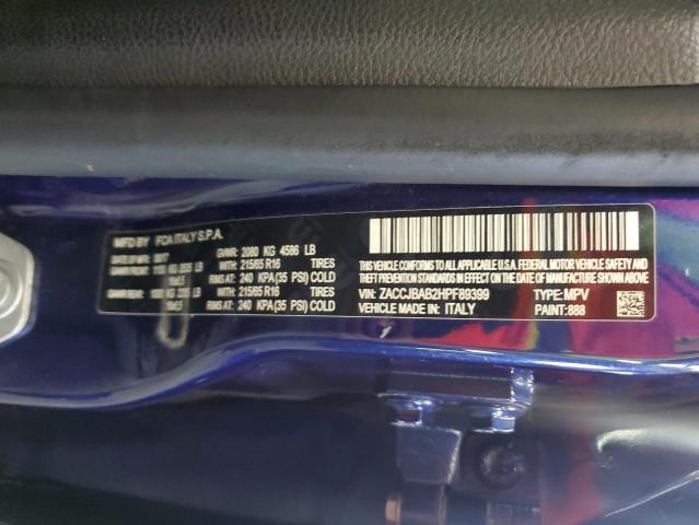 ZACCJBAB2HPF89399 - 2017 JEEP RENEGADE SPORT BLUE photo 13