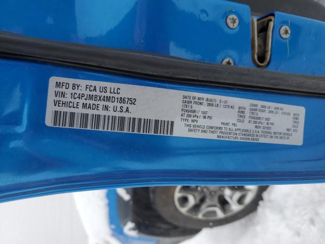 1C4PJMBX4MD186752 - 2021 JEEP CHEROKEE TRAILHAWK 蓝色 照片 13