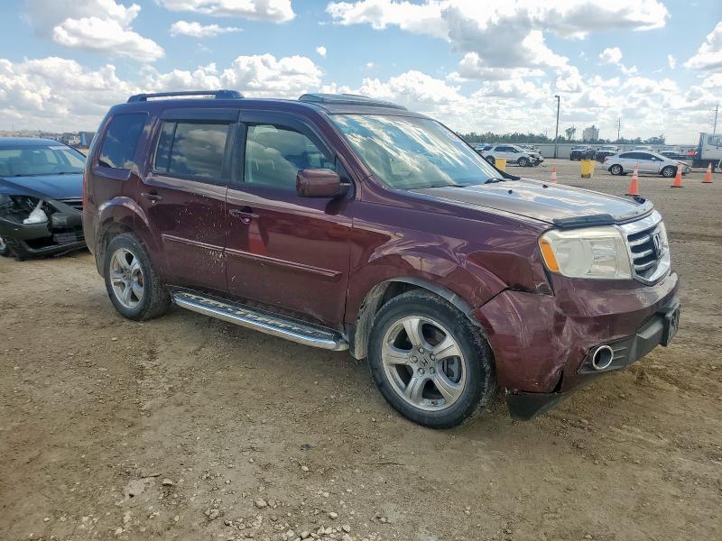 5FNYF4H57DB065556 - 2013 HONDA PILOT EXL MAROON photo 4